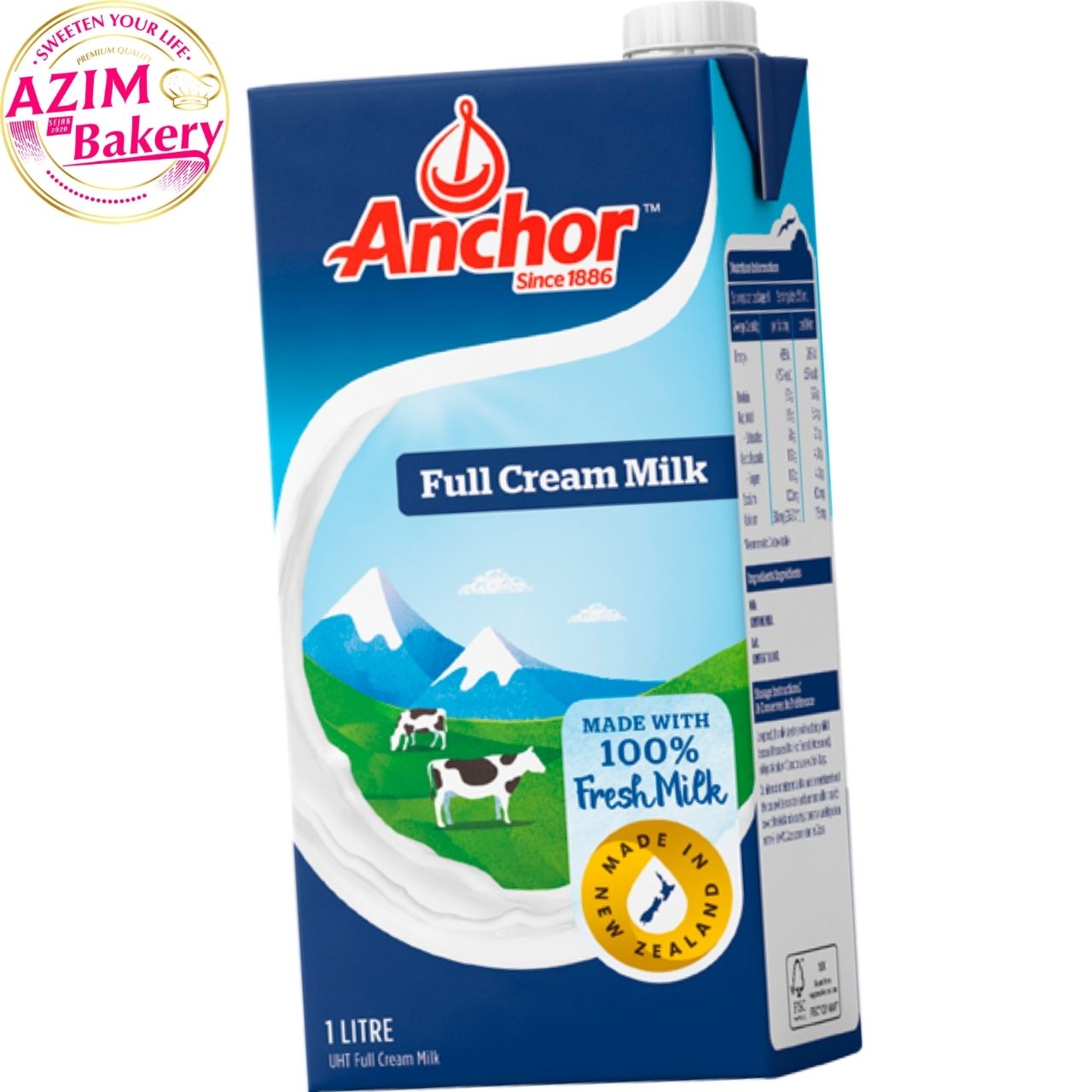 Anchor Full Cream Milk 1l Uht Milk By Azim Bakery Bch Rawang