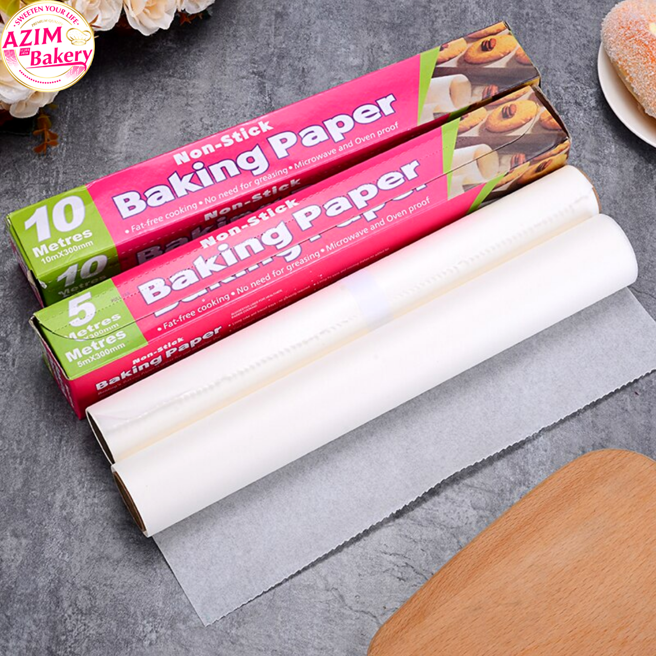 Non Stick Baking Paper Parchment Paper Kertas Minyak by Azim Bakery BCH  Rawang