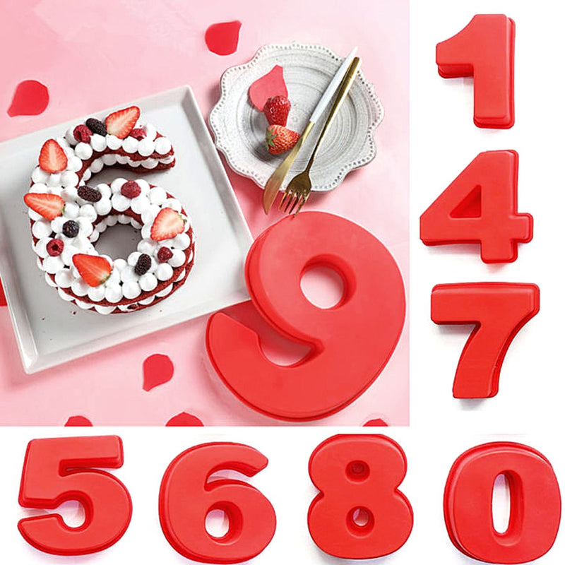 0 - 9 Number Silicone Cake Mold