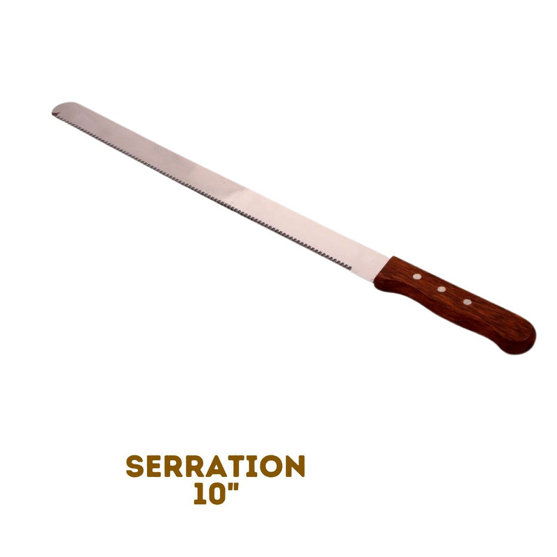 Bread Knife 10" Plain | Serration | Coarse Teeth