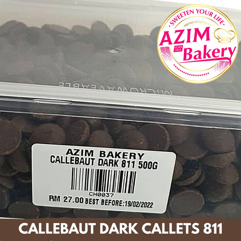 Callebaut Dark Callets 811 (1kg, 400g, 500g, 250g) Callebaut Dark Chocolate Dark Coklat Dark Chocolate (Halal)