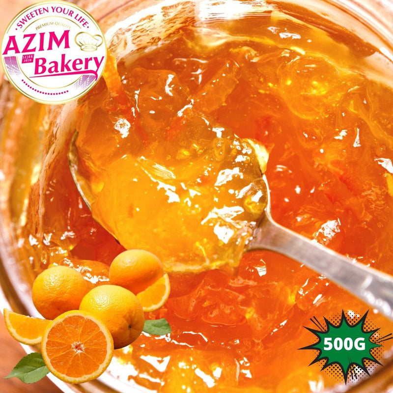 Inti Oren | Orange Filling | Orange Topping | Jem Oren | Orange Jam 250g | 500g (Halal) by Azim Bakery