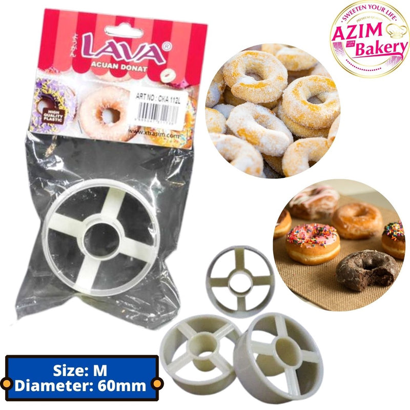 Doughnut Cutter (6cm, 6.8cm ) Pemotong Donat | Donat Cutter | Donat Mould | Acuan Donat Acuan Donat Lava by Azim Bakery