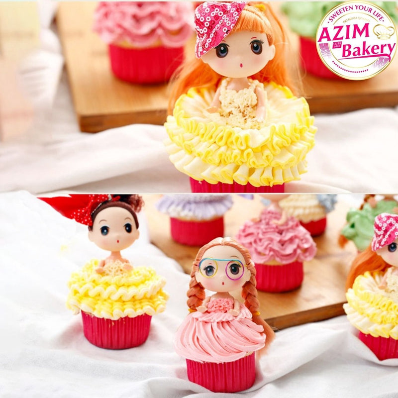 Mini Doll Cake Decoration Cake Deco Doll Mini 1PC (Random Design) Mini Doll Cake Topper Decoration by Azim Bakery