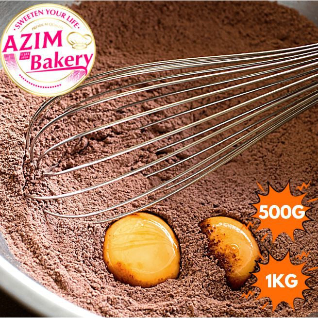 Chocolate Sponge Cake Mix Flour 500g, 1kg | Tepung Segera Kek Coklat Span | Tepung Kek Coklat (Halal) by Azim Bakery