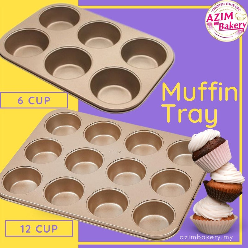 Muffin Tray 12 Holes | 6 Holes | Baking Tray | Muffin Mold | Muffin Pan Muffin Mold Muffin Mould by Azim Bakery