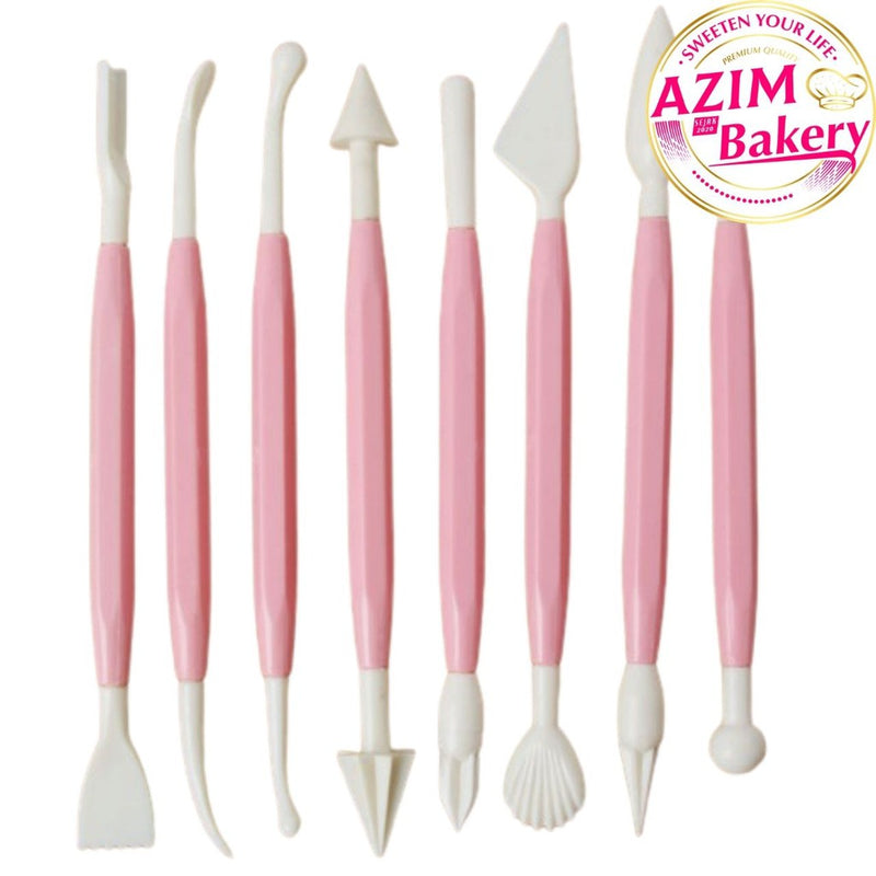 Clay Modelling Tools Set (8pcs) Fondant Cake Decorating Tools Fondant Clay Tools Alat Hiasan Kek Fondant by Azim Bakery