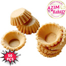 (MUDAH PECAH BELI ATAS RISIKO SENDIRI) Tart Shell 4cm | Tart Crust | Kulit Tart | 50pcs (Halal) by Azim Bakery