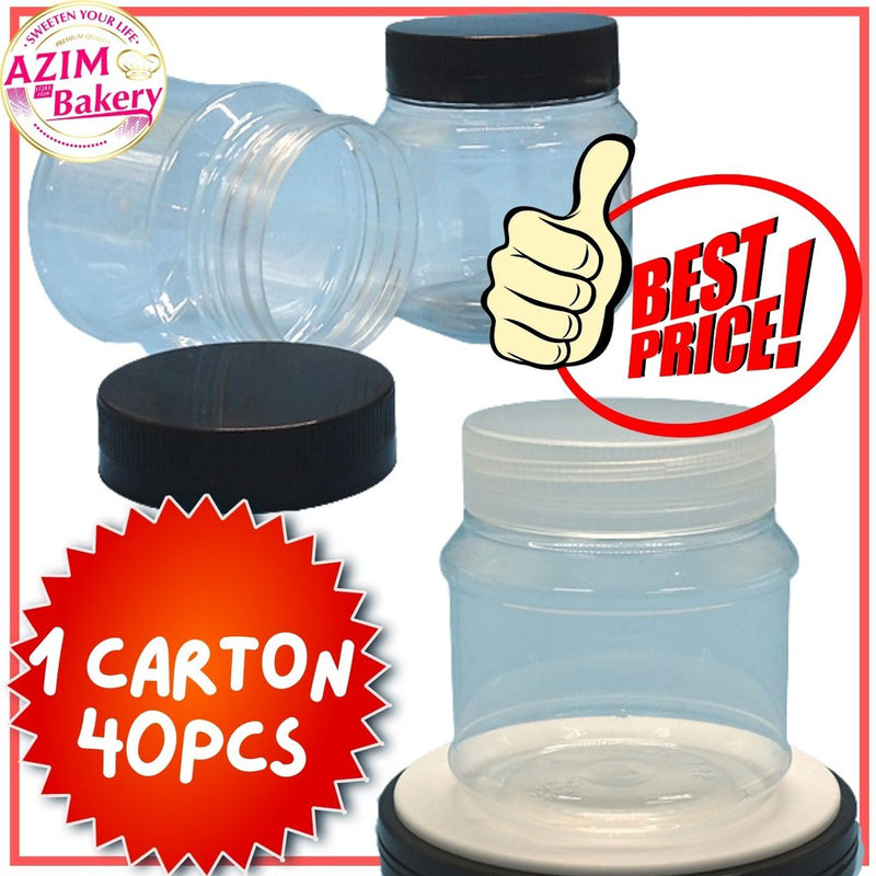 Balang Kuih Raya 1 Carton (40Pcs) With Bubble Wrap | Balang Biskut | Balang Plastik | Pet Jar Round (Spt-38)
