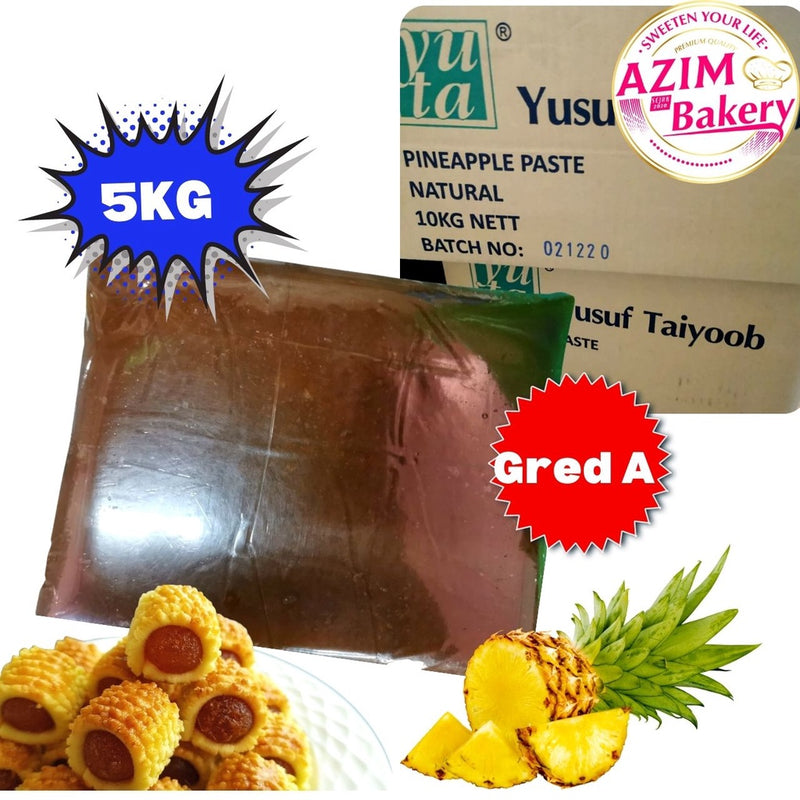 Pineapple Paste Yusuf Taiyoob 5KG Gred A, Inti Tart Nenas, Premium Pineapple Paste Jem Nenas Pineapple Jam Jem Nanas