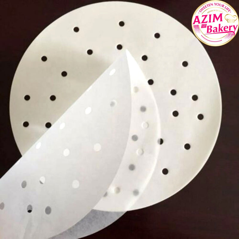 Kertas Steamer 6" / 7" / 8" 100PCS Round Steamer Paper Air Fryer Liners Paper Steaming Paper Dim Sum Steamer Paper