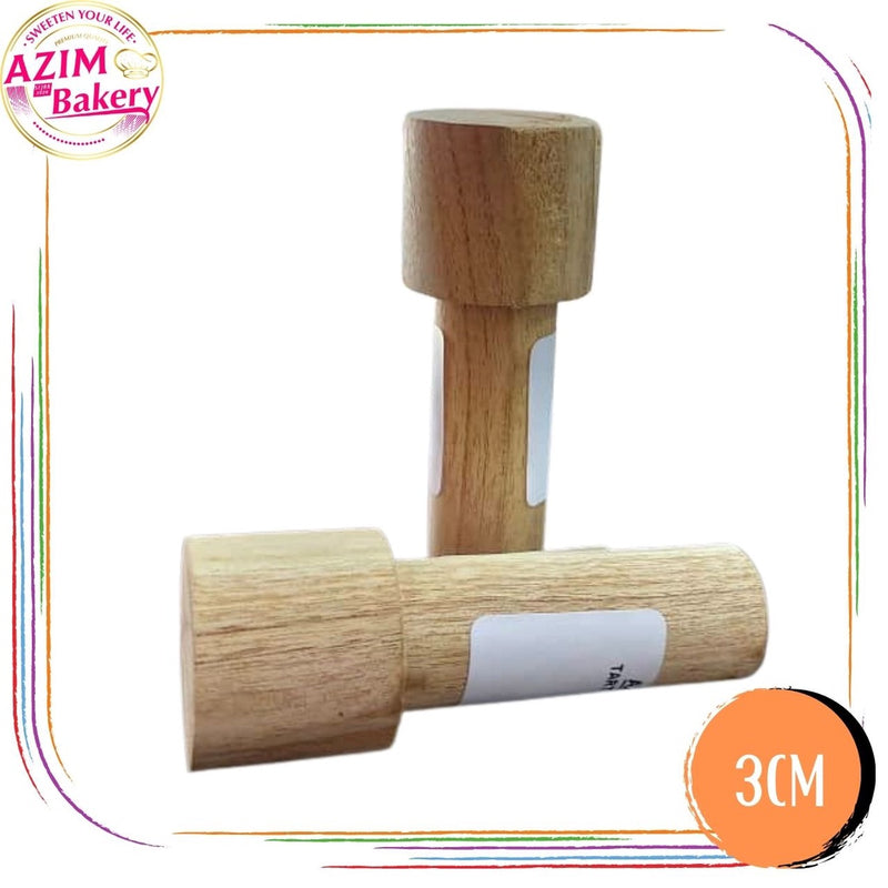 Wooden Tart Presser 3cm 4cm 4.5cm 5cm | Penekan Tart Shell | Tart Presser | Tart Press Mould | Double Side Tart Presser