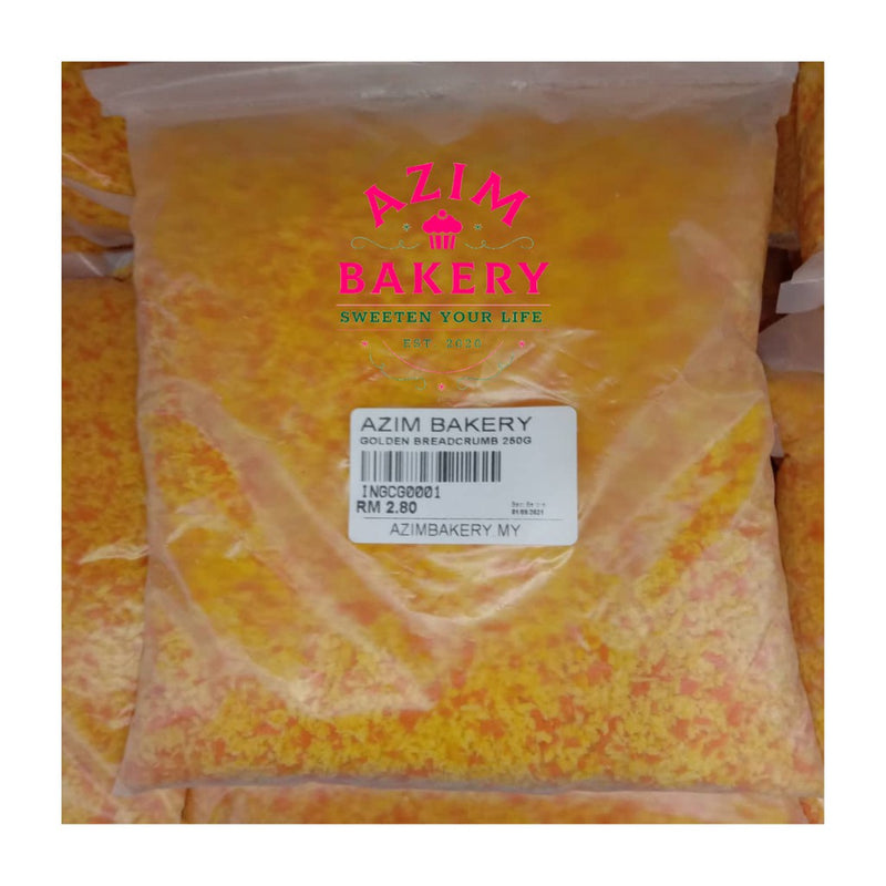 Golden Breadcrumb 250g | 500g | 1kg | Serbuk Roti Oren Serbuk Roti Kuning (Halal) By Azim Bakery