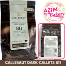 Callebaut Dark Callets 811 (1kg, 400g, 500g, 250g) Callebaut Dark Chocolate Dark Coklat Dark Chocolate (Halal)