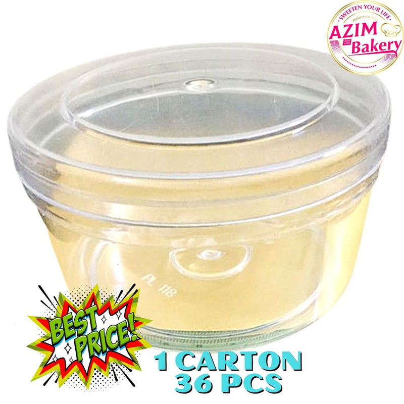 Cookies Container 1ctn (36pcs) With Bubble Wrap Balang Kuih Raya | Balang Biskut | Round Candy Container Pl118 | Balang