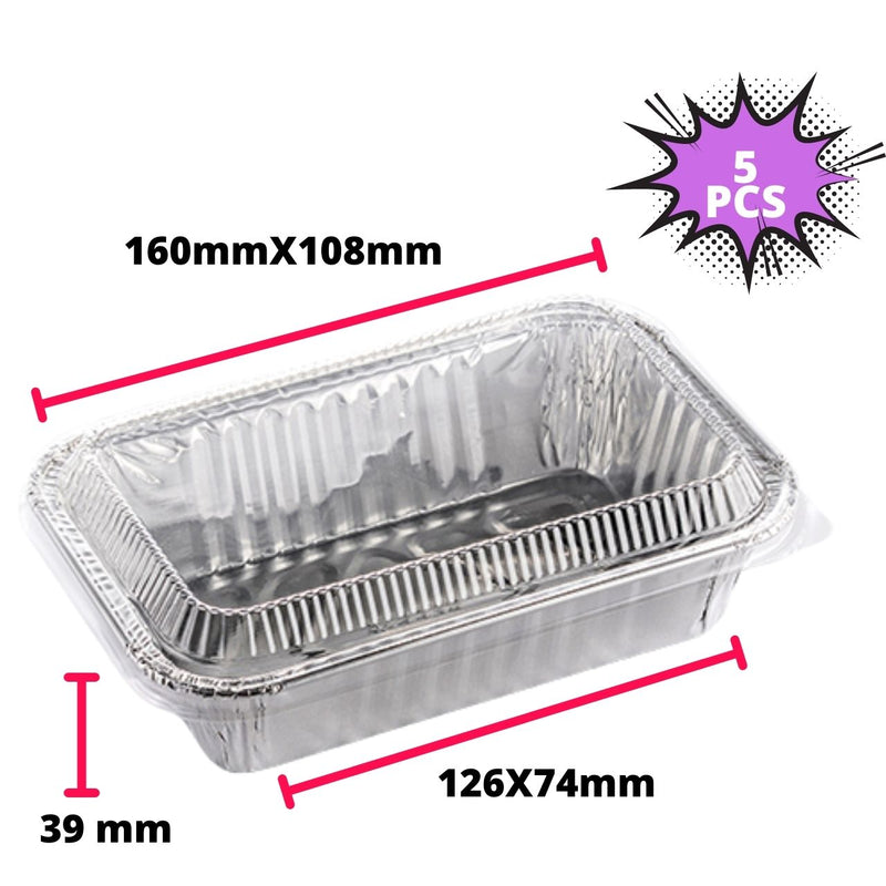 Aluminum Tray Rectangle 4438-P 5PCS in a pack