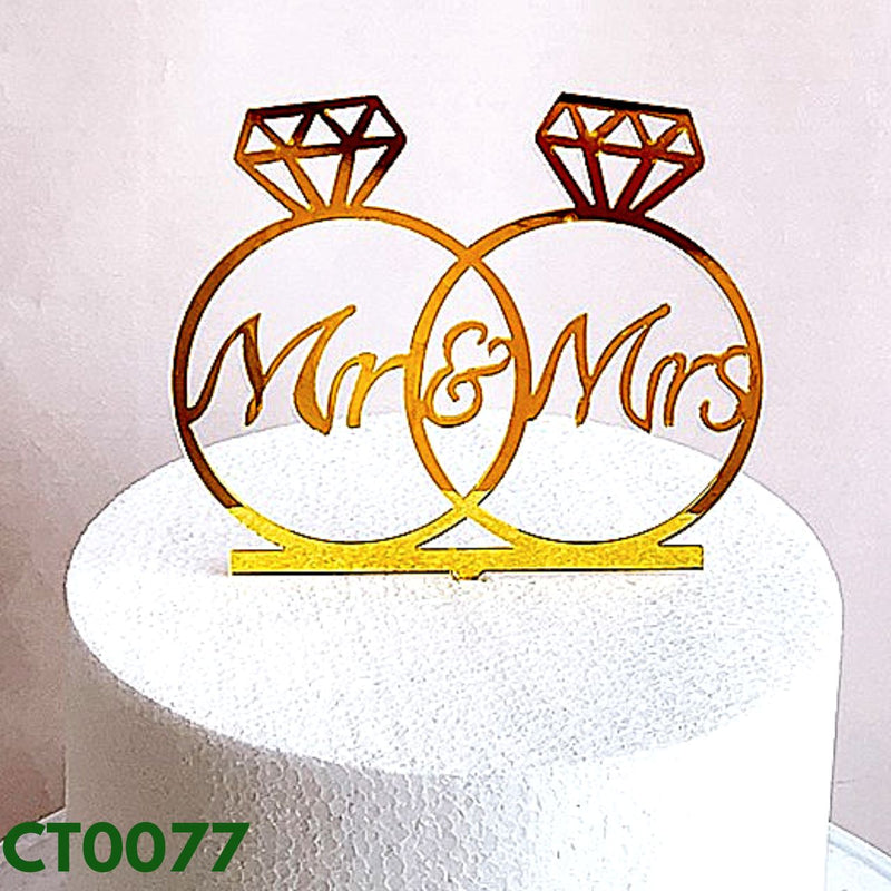 Mr. & Mrs. Wedding Cake Topper