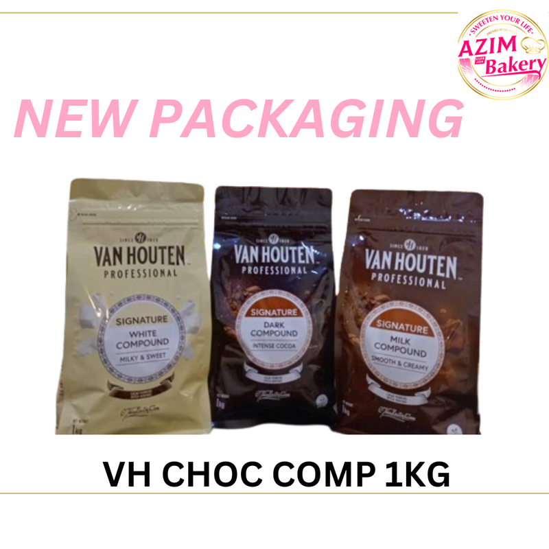 Van Houten White Compound Coin | Block 1kg | 500g | 250g Coklat Putih (Halal) By Azim Bakery