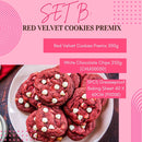 Set Raya Cookies Red Velvet Chocolate Chip Almond Premix