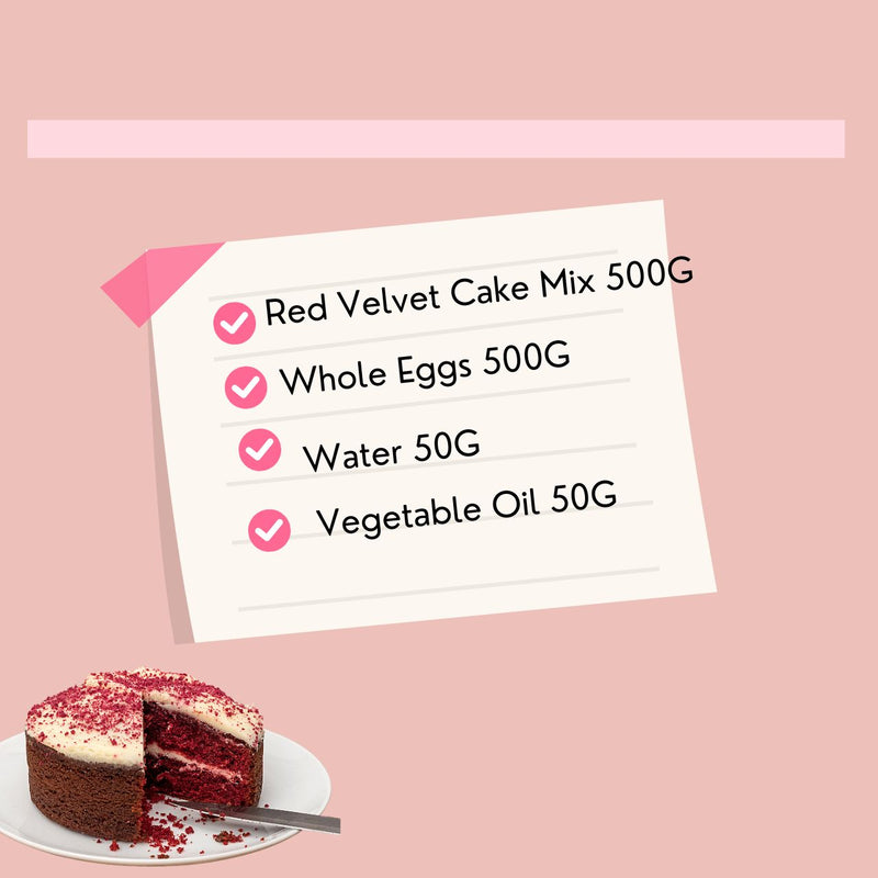 Set Raya Red Velvet Chocolate Chip Cake Premix