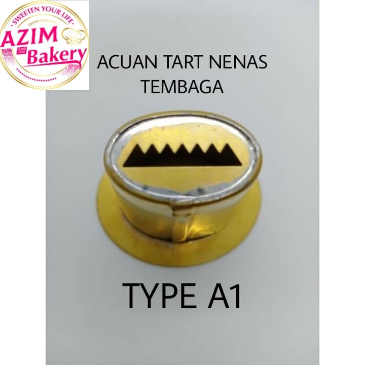 Acuan Tart Nenas Tembaga (A1) (B1) (C1)/ Pineapple tart mould  (A1) (B1) (C1) by Azim Bakery