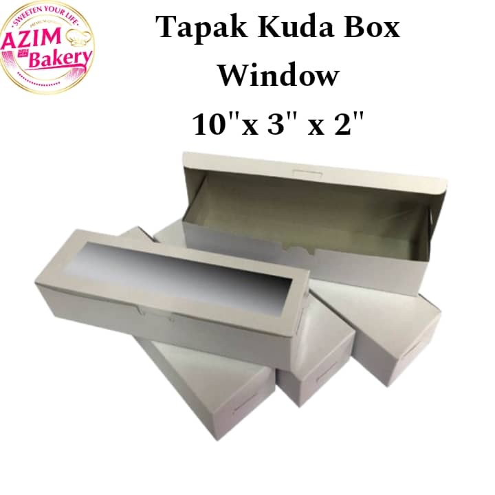 Tapak Kuda Box Window (White) 10x3x2 (5pcs)  by Azim Bakery