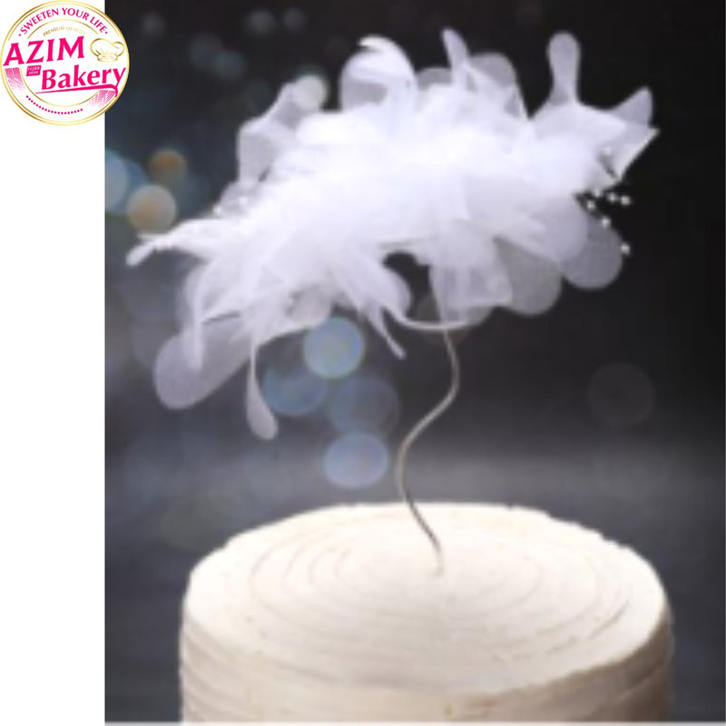 Feather Cake Topper (1Pc) Flurry Feather Cake Topper | Dream Catcher Cake Topper by Azim Bakery