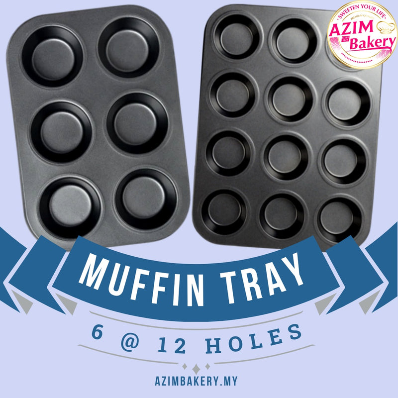 Muffin Tray 12 Holes | 6 Holes | Baking Tray | Muffin Mold | Muffin Pan Muffin Mold Muffin Mould by Azim Bakery