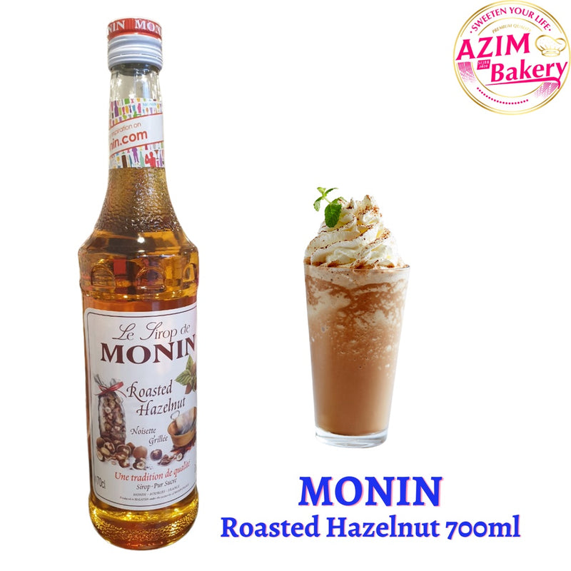 MONIN PREMIUM SYRUP CARAMEL | FRENCH VANILLA | ROASTED HAZELNUT | CHEESECAKE 700ML (HALAL) by AZIM BAKERY