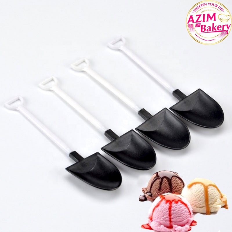 5 / 10 pcs Shovel Design Spoon Cute Mini Sudu Plastik Disposable Spoon Jelly Dessert Cake Ice Cream | Mini Spoon Shovel