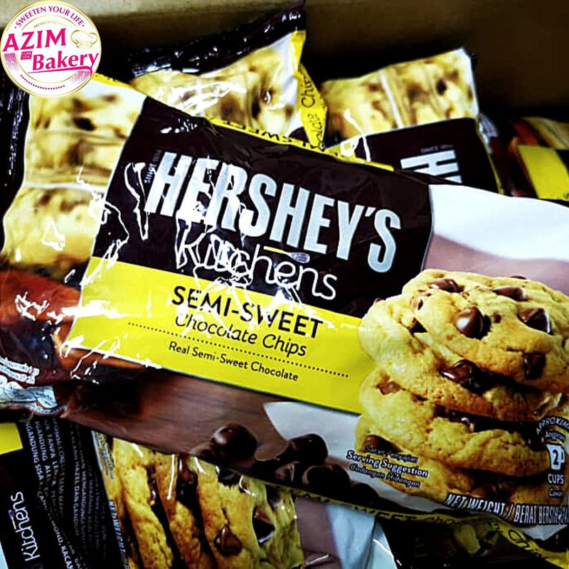 Hershey'S Semi Sweet Chocolate Chips 340G | Coklat Cip | Chocolate Chips (Halal) by Azim Bakery