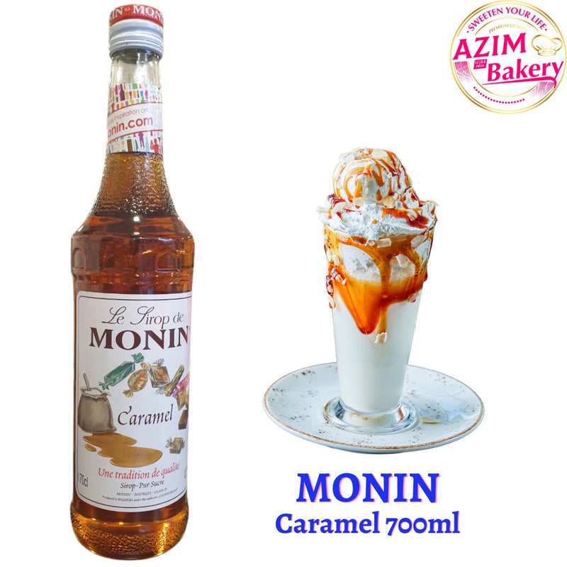 MONIN PREMIUM SYRUP CARAMEL | FRENCH VANILLA | ROASTED HAZELNUT | CHEESECAKE 700ML (HALAL) by AZIM BAKERY