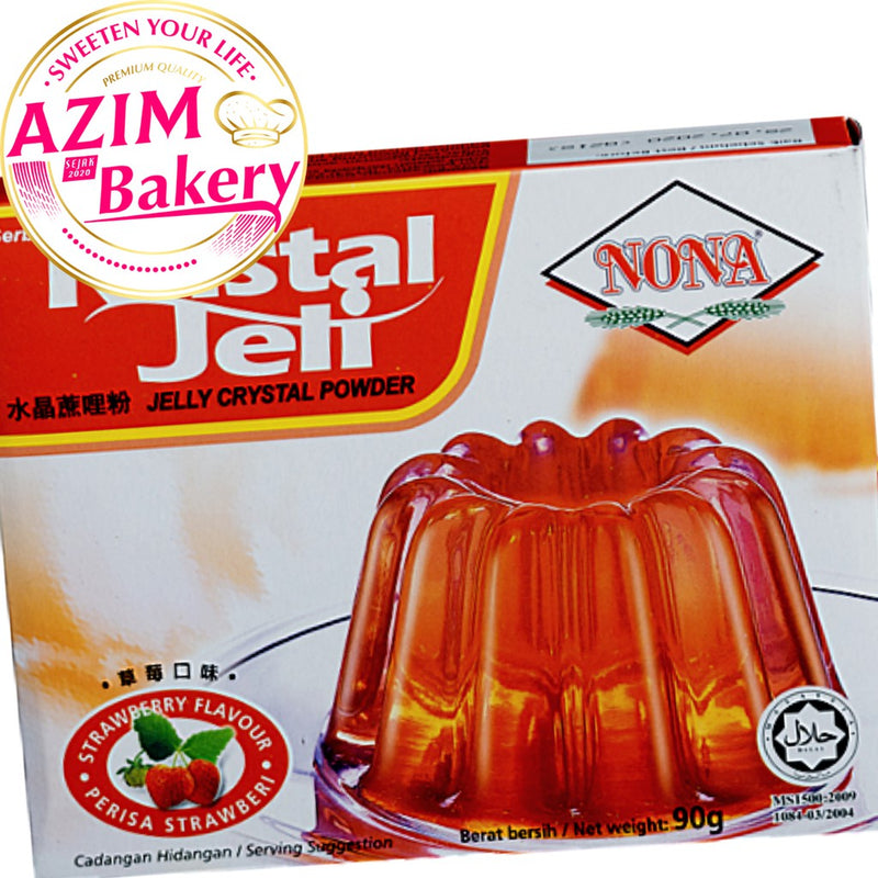 Nona Jelly 90g Blackcurrant | Lychee | Raspberry | Mango | Strawberry Assorted Flavor | Serbuk Agar Agar | Jelly | Jeli
