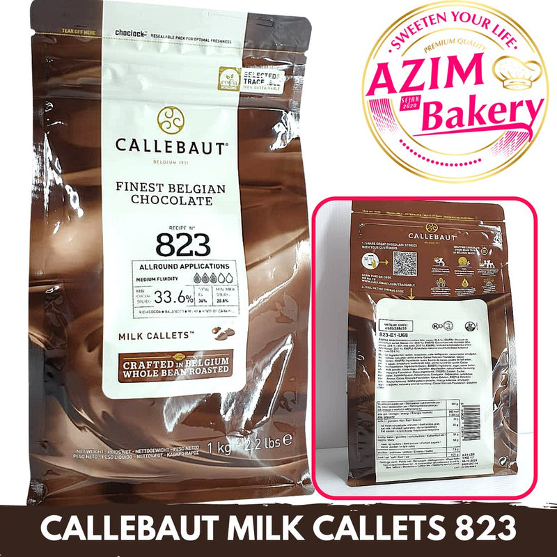 Callebaut Milk Callets 823 1kg | 500g | 250g (Halal) by Azim Bakery