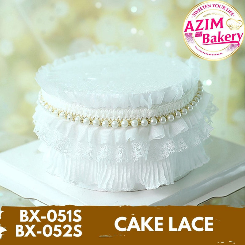 Pearl Cake Lace | Cake Topper | Cake Decoration | Hiasan Kek by Azim Bakery