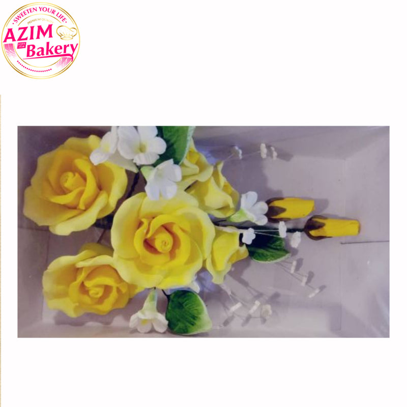 GUM PASTE FLOWER/ SUGAR PASTE FLOWER/ CAKE DECORATION/ DECORATION FLOWER (ROSE) EATABLE/ EDIBLE (HALAL) | BY AZIM BAKERY
