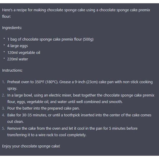 Chocolate Sponge Cake Mix Flour 500g, 1kg | Tepung Segera Kek Coklat Span | Tepung Kek Coklat (Halal) by Azim Bakery