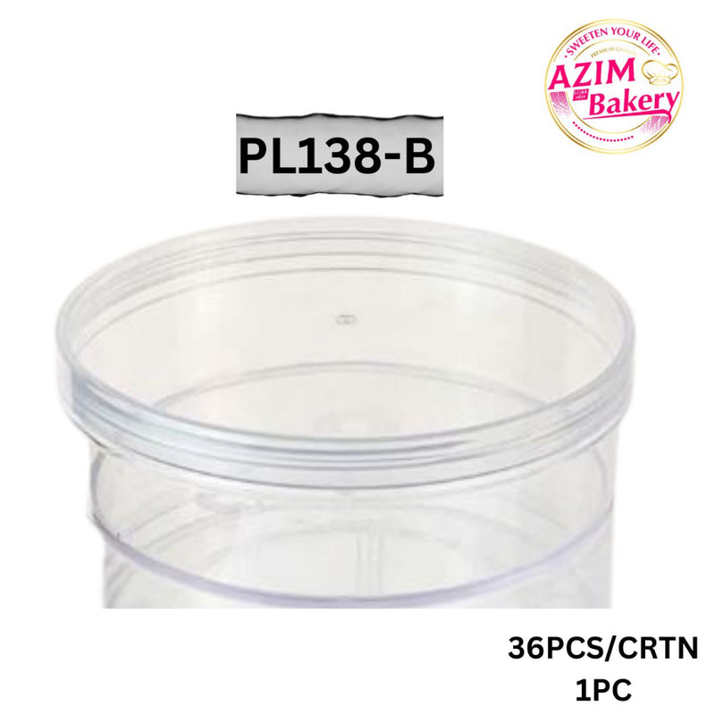 Cookies Container (1Pc) PL138-B | Balang Kuih Raya | Balang Biskut | Cookies Container | Round Plastic Container