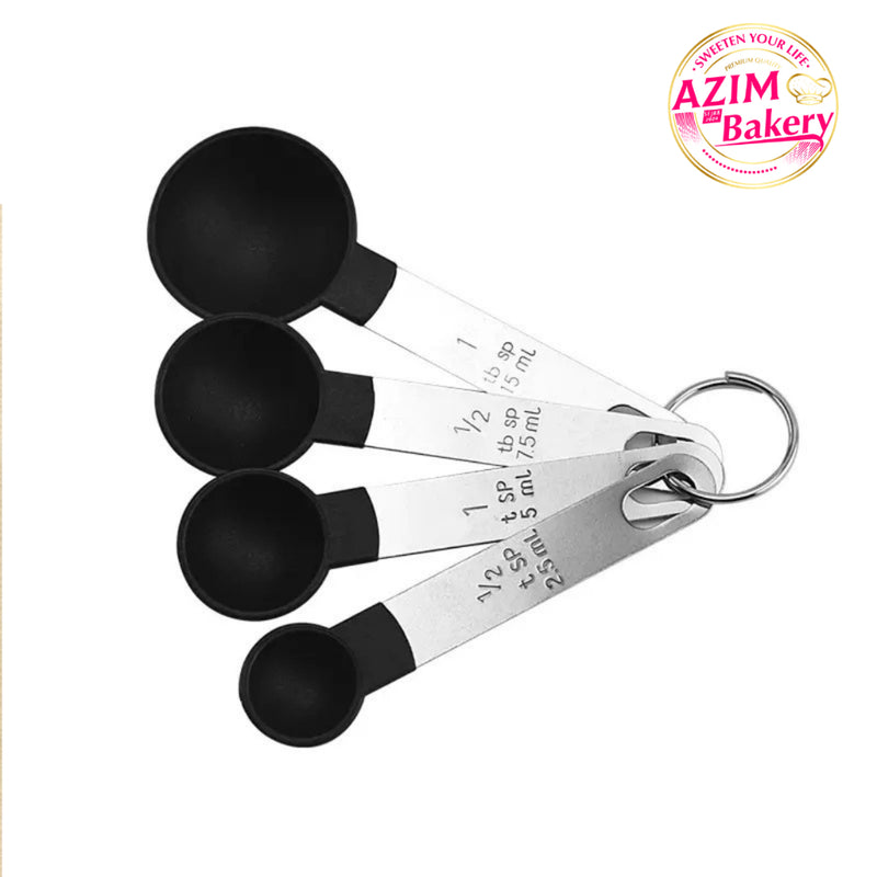 Stainless Steel 4 Pcs Measuring Cup Spoon Kitchen Baking Cooking Tools Set Kitchen Supplies | By Azim Bakery
