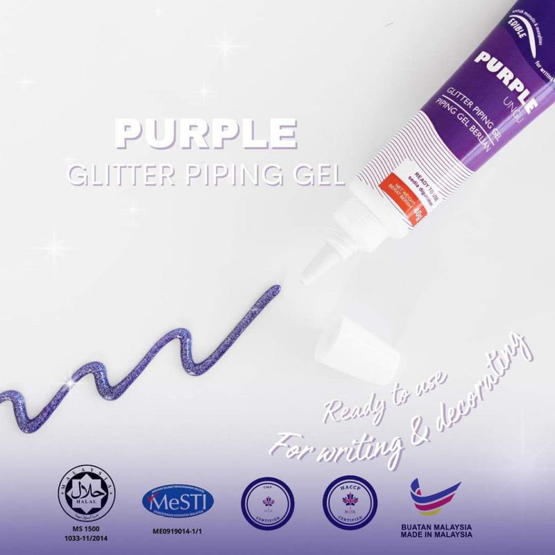 Glitter Piping Gel (HALAL) MYFlavor for Cake Decoration | Cookies Decoration |Writing Name