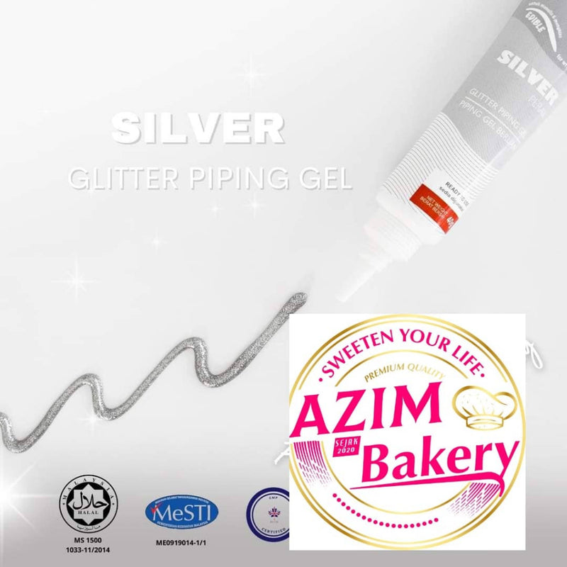 Glitter Piping Gel (HALAL) MYFlavor for Cake Decoration | Cookies Decoration |Writing Name