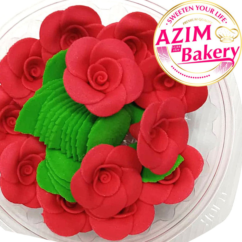 Rose Gum Paste Flower | Red Rose Sugar Paste Flower |Lily Flower | Cake Decoration | Decoration Flower (Halal)