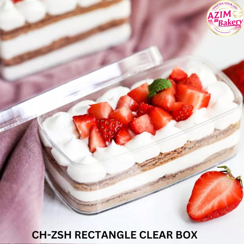 CH-FH1 280ML Transparent Cake Box Ice Cream Fruit Cheesekut Boxes Mousse Pudding Tiramisu Packaging Box With Cover 40PCS