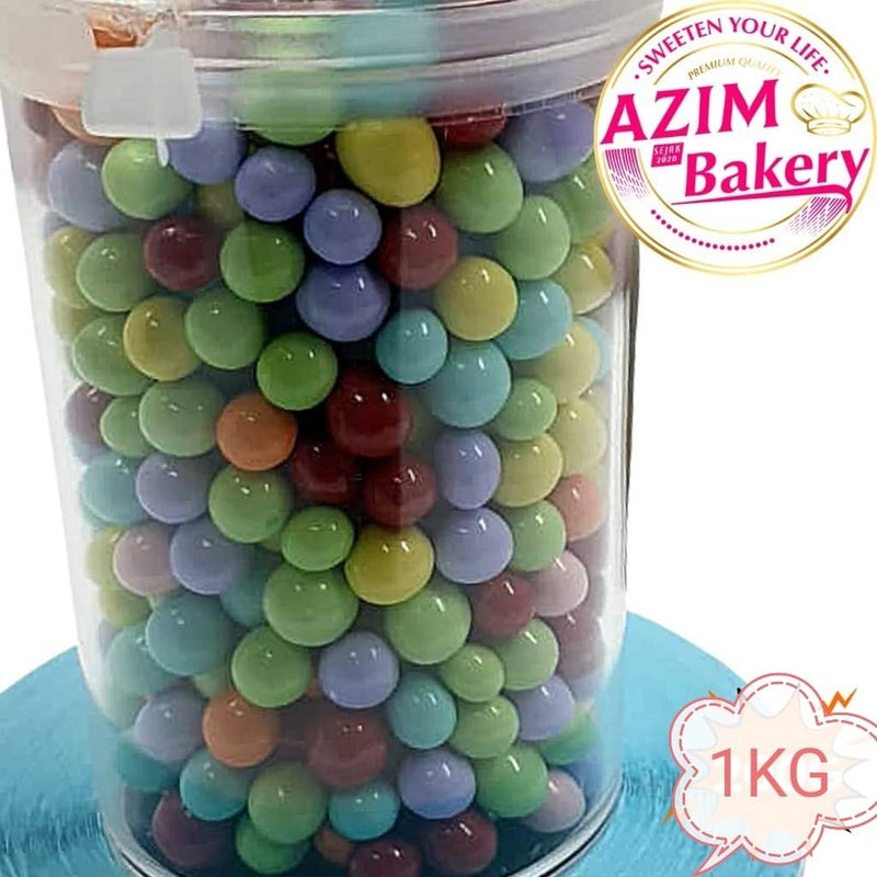 Colorful/Chocolate Coated Rice Cracker 1KG (Halal) by Azim Bakery