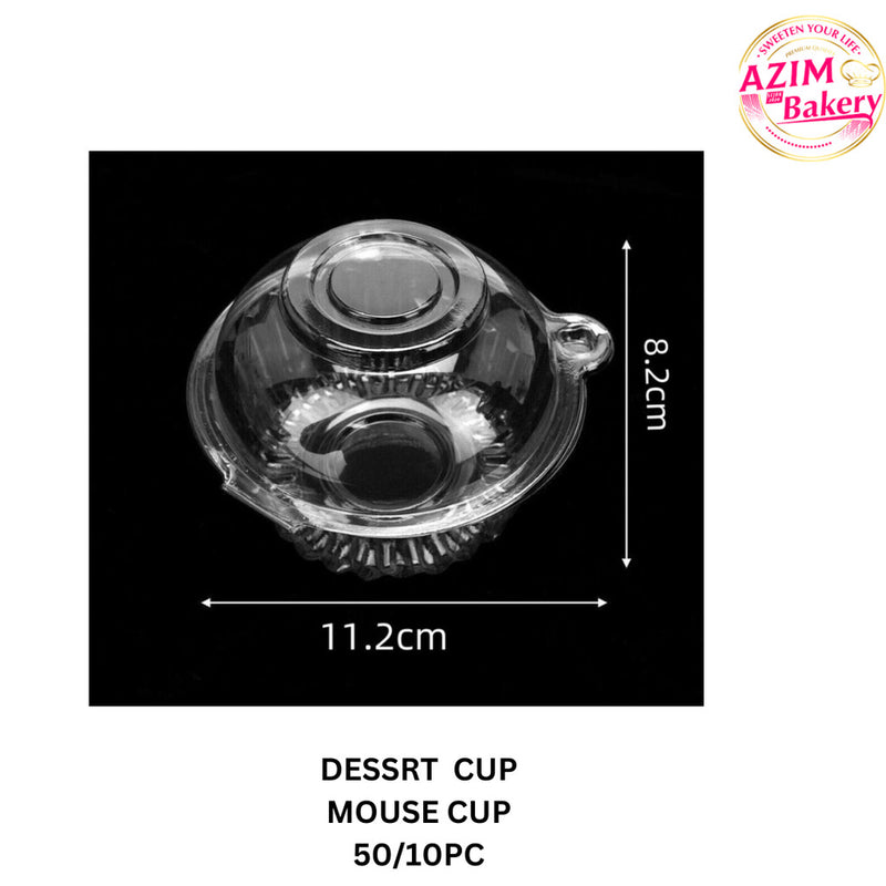 Dessert Cup Dome Lid (10pcs/50PCS) | Mousse Cup | Ice Cream Cup | Bekas Ais Krim by Azim Bakery