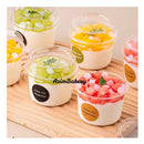 Round Cup 250ml Transparent Disposable PET Plastic Cup Cake Box  Jelly Pudding Dessert Cups With Lid by Azim Bakery