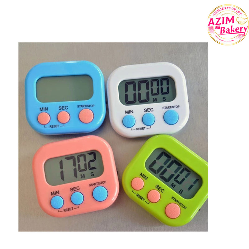 ( RANDOM COLOUR) Kitchen Timer Electronic Magnetic Digital Cooking Stopwatch Coutdown Loud Alarm With Stand Clock