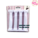 GRECIAN CAKE PILLAR  PLASTIC 5INCH (4pcs) BY AZIM BAKERY