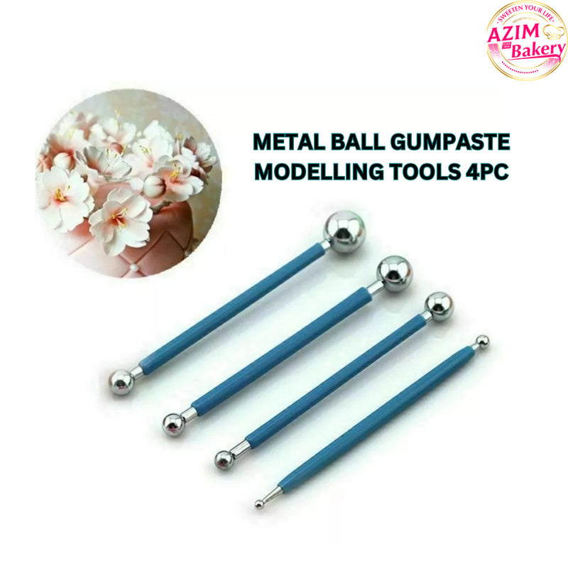 Cake Decorating Metal ball Fondant Tool,  Flower Decorating Clay Flower Sugar Craft Ball Model By Azim Bakery