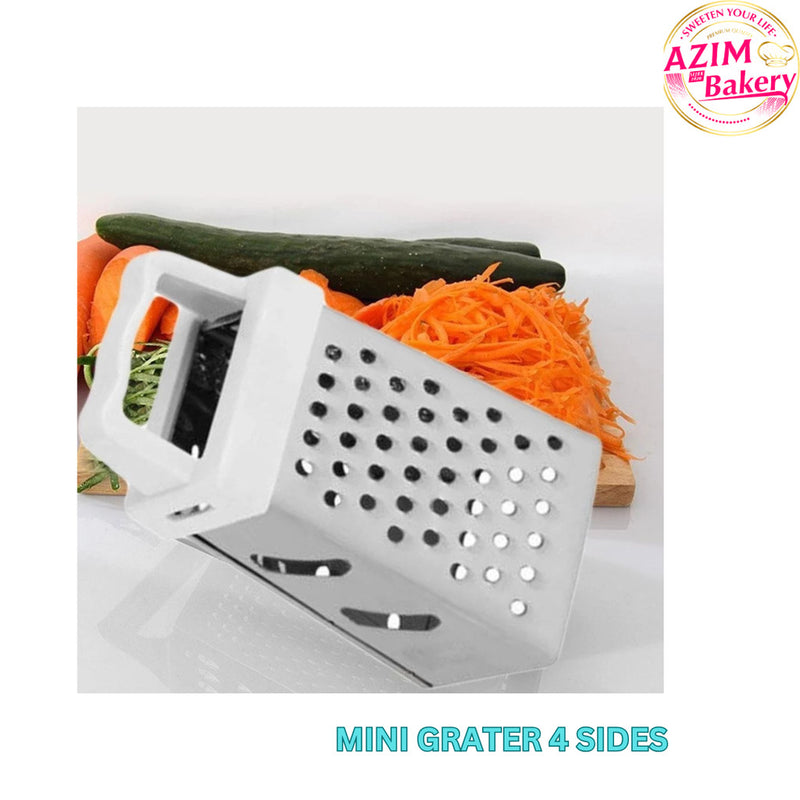 Stainless Steel Mini 4 Sides Grater Multifunction Handheld Grater Slicer Cut Cheese By Azim Bakery